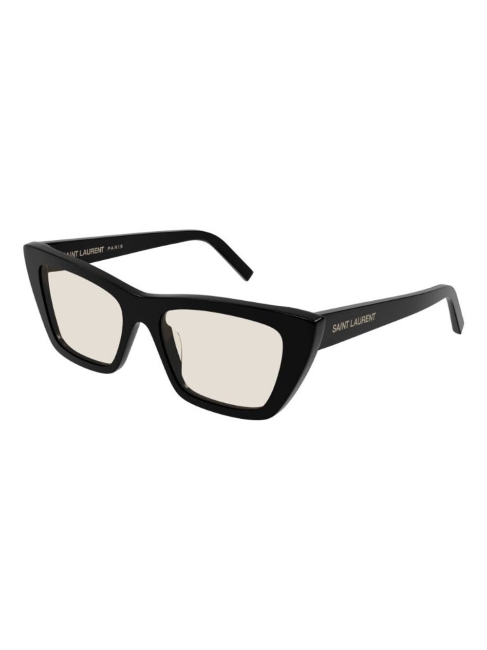 New Saint Laurent Women's Sunglasses Black Butterfly Yellow Lens Acetate Frame